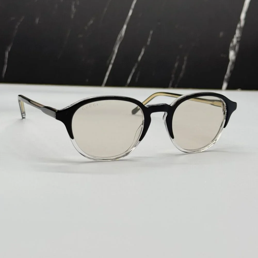 NEW GUCCI GG1212S 002 SUNGLASSES MEN ROUND BLACK EYEWEAR